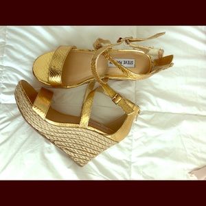 Steve Madden Gold Espadrilles